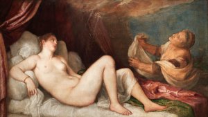 Dánae recibiendo la lluvia de oro, de Tiziano