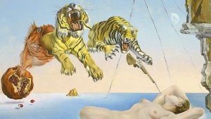 Sueño causado por el vuelo de una abeja sobre una granada un segundo antes de despertar, de Salvador Dalí