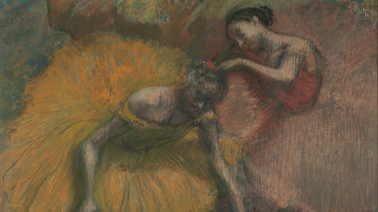 Colección MNBA: Dos bailarinas en amarillo y rosa, de Edgar Degas